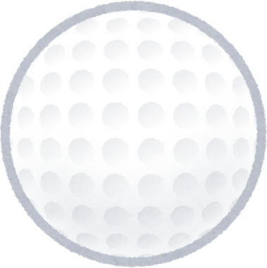 Illustration of a Dimpled White Golf Ball